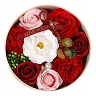 Kwiat mydła róże w pudełku flower box prezent