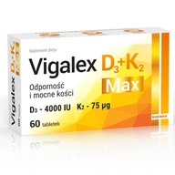 VIGALEX D3+K2 MAX, Odporność i mocne kości, 60 tabletek