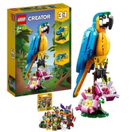 LEGO Creator Papagáj 3v1 31136 Exotický Papagáj + Minifigures Séria 25 1ks