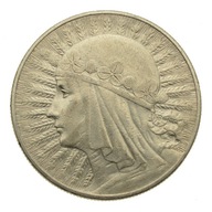 10 złotych 1933 r. - Głowa Kobiety - Stan 3+