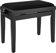 Nastaviteľná lavica stolička na klavír drevo Thomann KB-15BM matná čierna