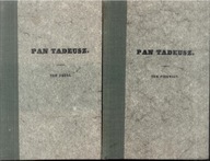 Mickiewicz PAN TADEUSZ tom 1 i 2 REPRINT z 1834 Adam Mickiewicz
