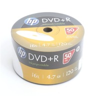 HP DVD+R 4,7 GB 16X WHITE FF ATRAMENTOVÁ TLAČ SP*50