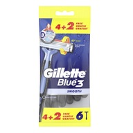 GILLETE MASZYNKA JEDNORAZOWA DO GOLENIA BLUE3 SMOOTH 6 SZT.