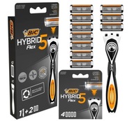 BIC HYBRID 5 FLEX MASZYNKA + 10 WKŁADÓW OSTRZA NOŻYKI ZESTAW