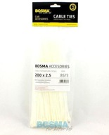 BOSMA PVC UPIERKY 200X2,5mm BIELE 100ks