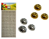 Naklejki dekoracyjne srebrne złote perełki 6mm 180szt