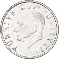 Moneta, Turcja, 10 Lira, 1987, AU(50-53), Aluminiu