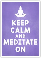 Plakat Keep Calm and Meditate On 21x30 grafika do sypialni Kwiat Lotosu