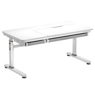 Manuálne nastaviteľný biely písací stôl Spacetronik XD 120x60 s dvoma zásuvkami