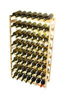 Regál na víno drevený stojan na 56 fliaš polica