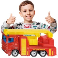 Samochód STRAŻY POŻARNEJ Wóz Strażacki dla Dzieci Zabawka Z PODNOŚNIKIEM