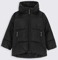 Chlapčenská zimná bunda s kapucňou čierna veľ. 140-146-152