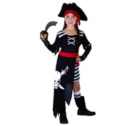 Strój Kostium Piratki Pirackie Przebranie Halloween Karnawał 110/120