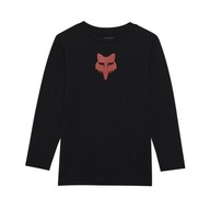 TRIČKO S DLHÝM RUKÁVOM FOX JUNIOR HERITAGE BLACK (YL)