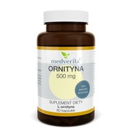 Ornityna L-ornityna 500 mg Medverita 60 kapsułek
