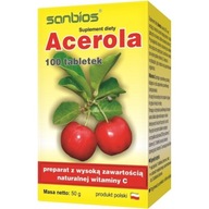 Naturalna witamina C Sanbios Acerola 100 tabl.