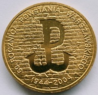 2 PLN 2004 – 60. výročie mincovne Varšavského povstania (UNC)