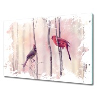 Üvegtábla 80x52 Állatok madarak nyomott mintával