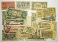 Austro-Węgry, Węgry, Niemcy, Zestaw banknotów, 30 sztuk