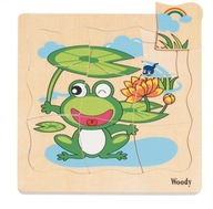 Vrstvené puzzle život žaby