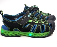 SKECHERS S-LIGHTS SANDAŁY DZIECIĘCE ŚWIECĄCE r. 34-35 ZABUDOWANE