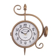 Zegar ścienny metalowy dekoracja retro wiszący dwustronny