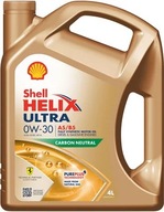 Motorový olej Shell Helix Ultra 4 l 0W-30 + ZAWIESZKA SERWISOWA MAXGEAR WYMIANA OLEJU I FITRÓW