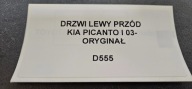 dveře levý předek KIA PICANTO a 03- originál