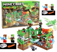 Kocky Minecraft ÚTOK NA PEVNOSŤ ZÁKLADŇA DRAK DEDINA 501ele 2xLED