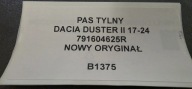 rear panel DACIA DUSTER II 17-24 new original 791604625R