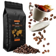 Zrnková káva 1kg BRAZILIA Santos Čerstvo pražená 100% ARABICA Tommy Cafe