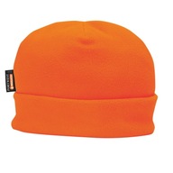 Teplá výstražná zimná fleecová čiapka zateplená Insulatexom Orange
