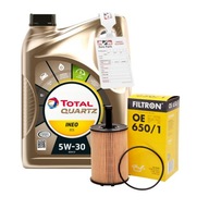 Motorový olej TotalEnergies Quartz Ineo ECS 5 l 5W-30 + Filtron OE 650/1 Olejový filter