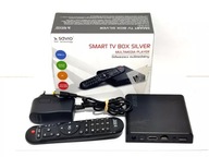 SAVIO SMART TV BOX SILVER TB-S01 - ODTWARZACZ MULTIMEDIALNY #KOMPLET