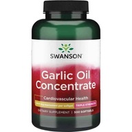 SWANSON Garlic Oil 1500mg Cesnak 500 Gélové kapsule