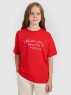 4F piros pamut póló gyerekeknek, 158-as méret