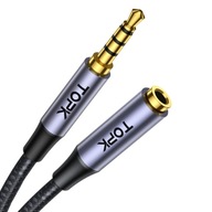 PRZEDŁUŻACZ KABEL MINI JACK 3,5MM TOPK AUX 4-PIN MIKROFON 1m