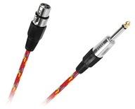 KABEL MIKROFONOWY 5m GNIAZDO - CANON/XLR WTYK - JACK 6.3mm baw. oplot