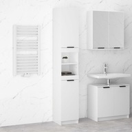 Kúpeľňová skrinka biela s vysokým leskom 32x34x188,5 cm