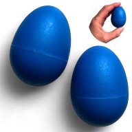 2x VAJÍČKO GRZECHOTKA MODRÉ, hudební vajíčka maracas, egg shaker