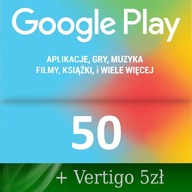 Google Play 50 zł Karta Kod Doładowanie Android