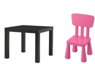 IKEA LACK Stolik + MAMMUT Krzesełko dla Dzieci róż