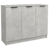 vidaXL Komoda, sivá betónová, 90,5x30x70 cm, materiál na báze dreva
