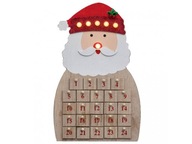 Svetelný adventný kalendár v tvare Santa Claus