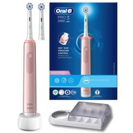 Elektrická zubná kefka Oral-B Pro 3 3400N Sensitive Clean ružová