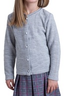 Dievčenský rozopínateľný sveter Sivý 86