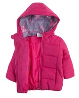 Prechodná bunda s kapucňou ružová 80cm