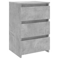 vidaXL Nočný stolík, sivý betón, 40 x 35 x 62,5 cm, drevotrieska