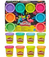 Play-Doh ciastolina neonowe kolory E5063 8 kolorów zestaw masa plastyczna